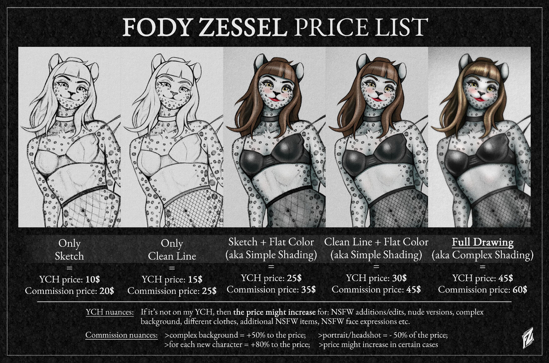 My price list
